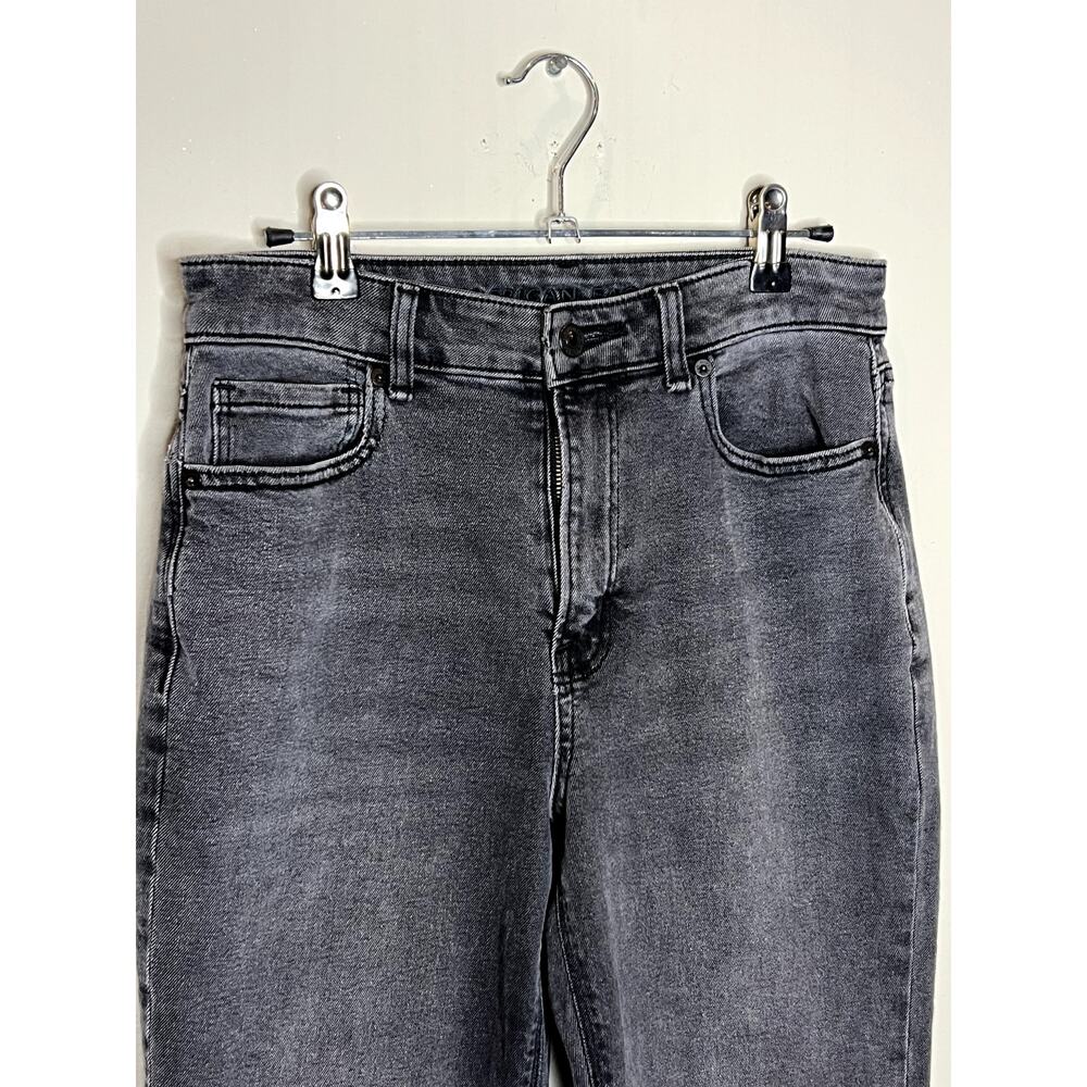 American Eagle Womens Mom Jeans Washed Black High Rise Tapered Size 6 X-Long - Picture 2 of 7